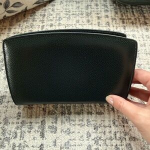 Coach Black Pebbled Leather Makeup Case